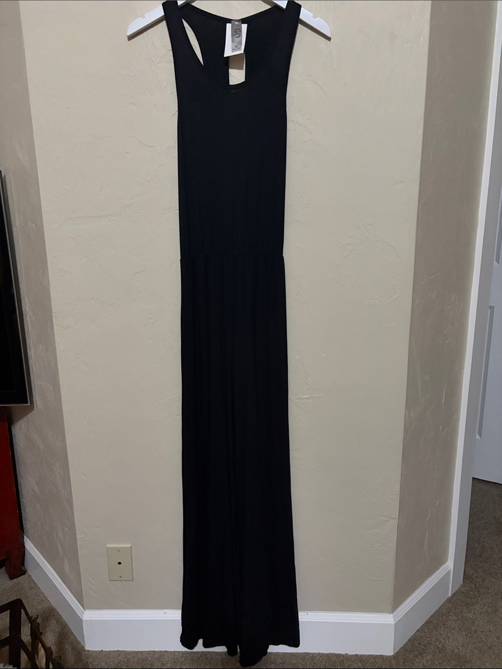Go Couture Black Racerback Wide Leg Jumpsuit. NWT